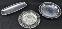 3 Silverplate Serving Dishes