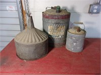 3 Metal gas cans