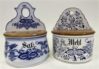 2 Spice Wall Containers Hutschenreuther Meissen