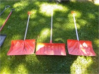 Orange Snow shovels