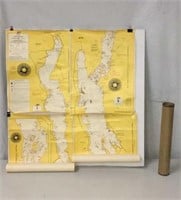 4-Piece Map of Lake George T12A