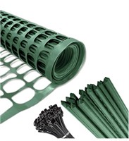Safety Fence + 25 Steel Plant Stakes, Mesh Snow