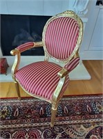 Vintage Pretty Striped Arm Chair