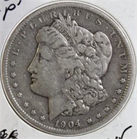 1904-P Morgan Silver Dollar VF