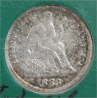 1888-S Seated Liberty Dime VF+