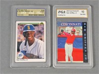 2x The Bid Kenny Griffey Jr Graded Cards