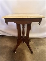 Victorian Walnut Marble top Table