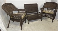 3 Pc. Wicker Indoor / Outdoor Patio Furniture Set