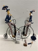 2- Uncle Sam On Old Bicycles