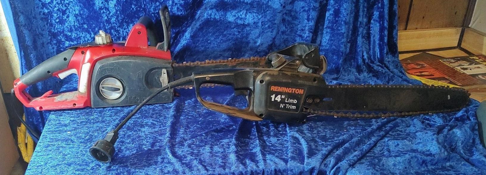Corded chainsaws Homelite & Remington