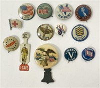 Military & Patriotic Pins 1917-1940s