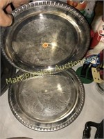 TOW SILVERPLATED TRAYS