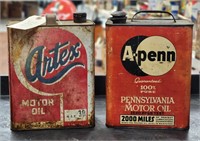 2GAL "Antex" & A-Penn" Motor Oil Cans