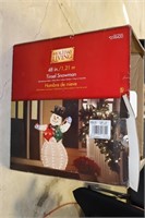Holiday Living  48" Tinsel Snowman (works)
