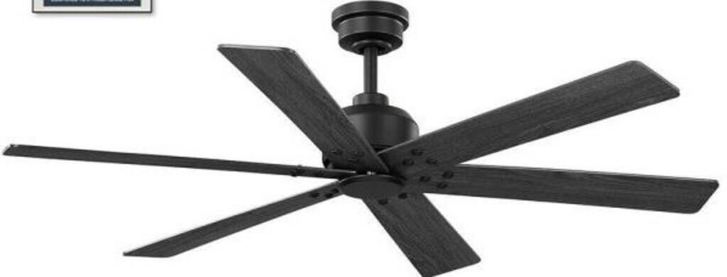 Cortaine 54 In. Matte Black Ceiling Fan