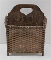 Vintage Wicker Newspaper Holder