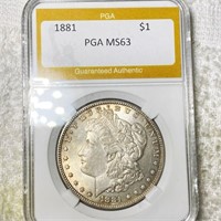 1881 Morgan Silver Dollar PGA - MS63