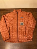 Patagonia Orange Light Weight Puff Jacket Sz S