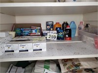 DOVE SOAP, NEW TOOTH BRUSHES, NEW BATHROOM ITEMS
