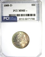 1909-D Quarter MS65+ LISTS $1400