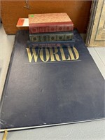 LOT OF MIXED VTG BOOKS WORLD ATLAS MORE