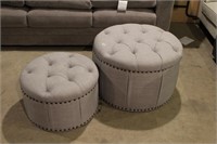 New 2 ottomans, small one can be put inside bigger