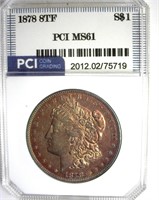 1878 8TF Morgan PCI MS61 Terrific Color