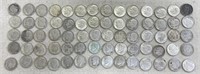 70 Roosevelt Silver Dimes US Coin Lot