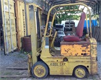 1954 Yale fork lift, gas powered, double boom,