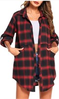 ( New ) Size : XL Hotouch Womens Flannel Plaid