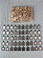 50pc Gun Metal Tone Trays w/ 100pc Scrabble Tiles