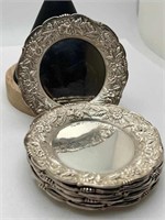 9 S. Kirk & Son Sterling Silver Repousse Trays