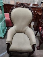 Carved Parlor Chair --See Pics on condition