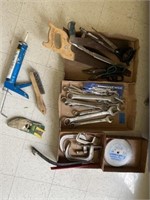 Saws, Misc Wrenches, C-Clamps, Wire Brush, Caulk