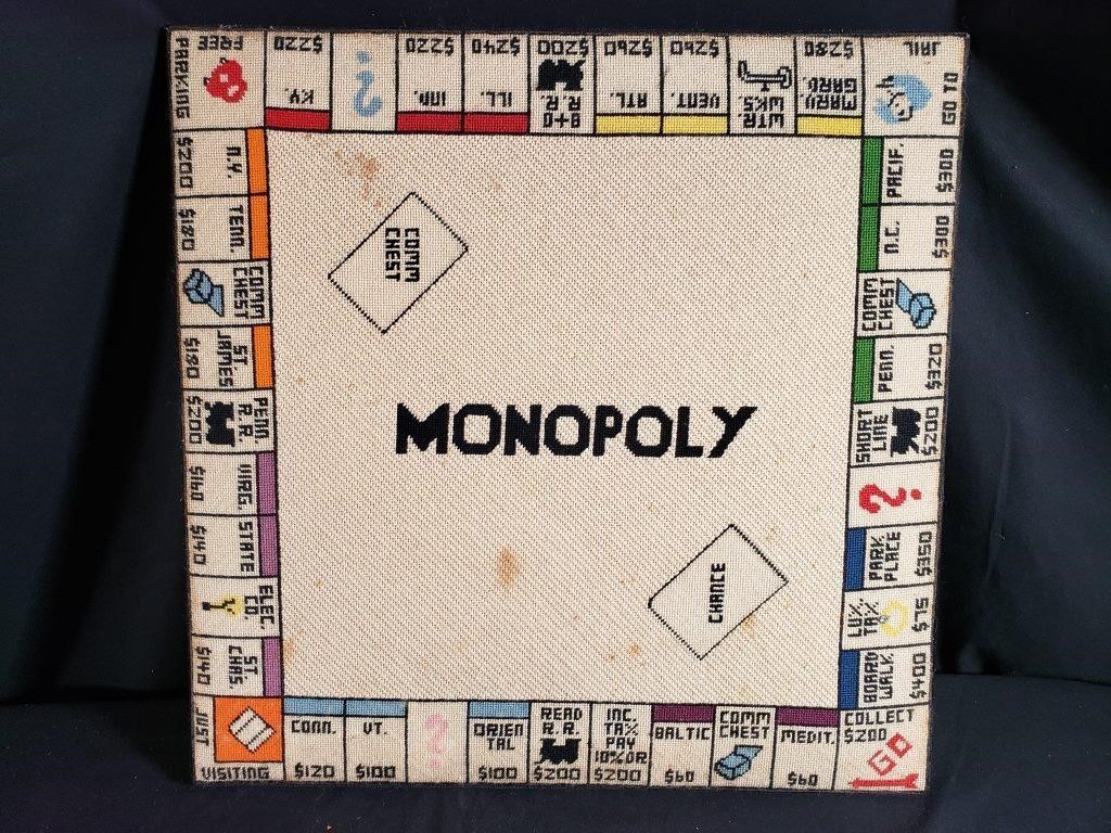 Monopoly Board Needlepoint