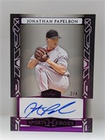 2/4 2024 Leaf Sports Heroes Clear Papelbon Auto