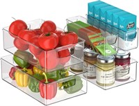 5 Pack Pantry Organizers and Storage Clear Plastic
