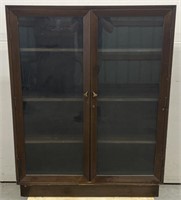 Hale Wood & Glass Door Bookcase w/ Key
