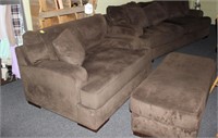 sofa and oversized loveseat with  large ottoman