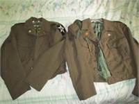 two army waistcoats