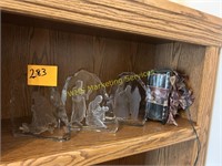 Fostoria Glass Moundsville, WV 3 Piece Nativity