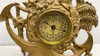 Antique Painted Cast metal anchor clock,