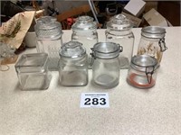 Lot of Assorted Glass Canisters