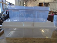 Two Plastic Rubbermaid Storage Containers