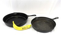 Vintage 8" & 10" Cast Iron Skillets