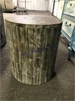ROUND WOOD TABLE, 15W X 18" TALL