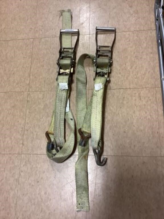 2 heavy duty ratchet straps approx 7ft