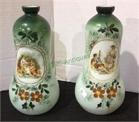 Antique vases, blown glass antique vases, with