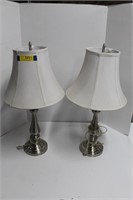 Pair of Silver Base Lamps