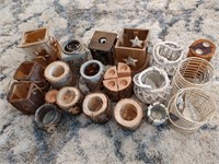 20 Wooden Candle Holders